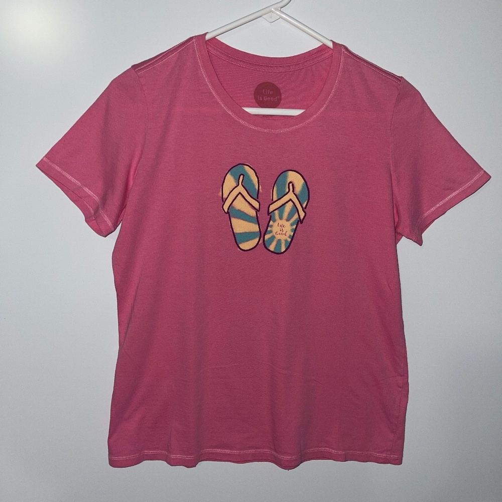 Life Is Good‎ Flip Flop T-Shirt Size S